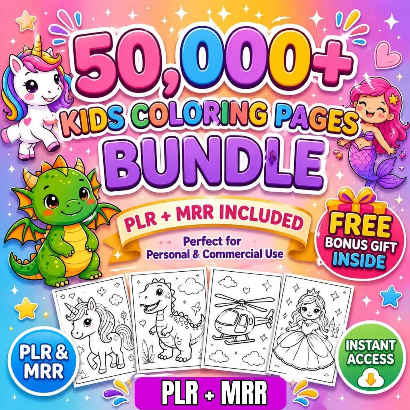 50,000 Coloring Books with Resell Rights