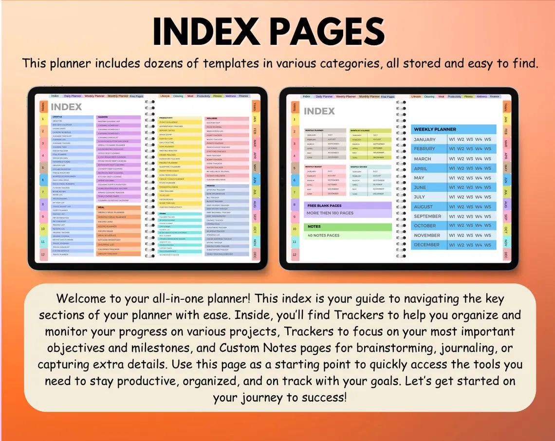 2026-2027 Digital Planner Bundle, Interactive Daily, Weekly, Monthly, Sync with Goodnotes & Google Calendar