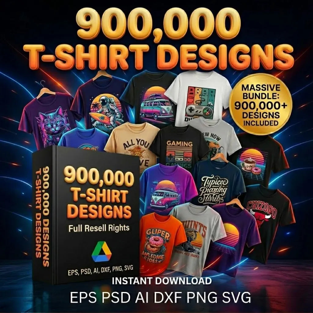 Start Your Clothing Brand Today – 900,000+ T-Shirt Designs Included