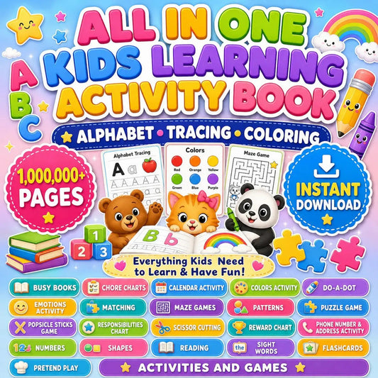 25,000+ Printable Learning Activities, Worksheets, Games & Coloring PLR